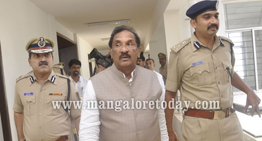 K J George in Mangalore Commissioner office